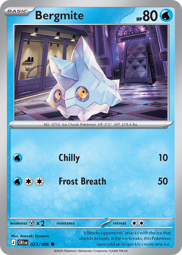 Carta Bergmite 23/86 do set Chaos Rising — Pokémon TCG | Bynx