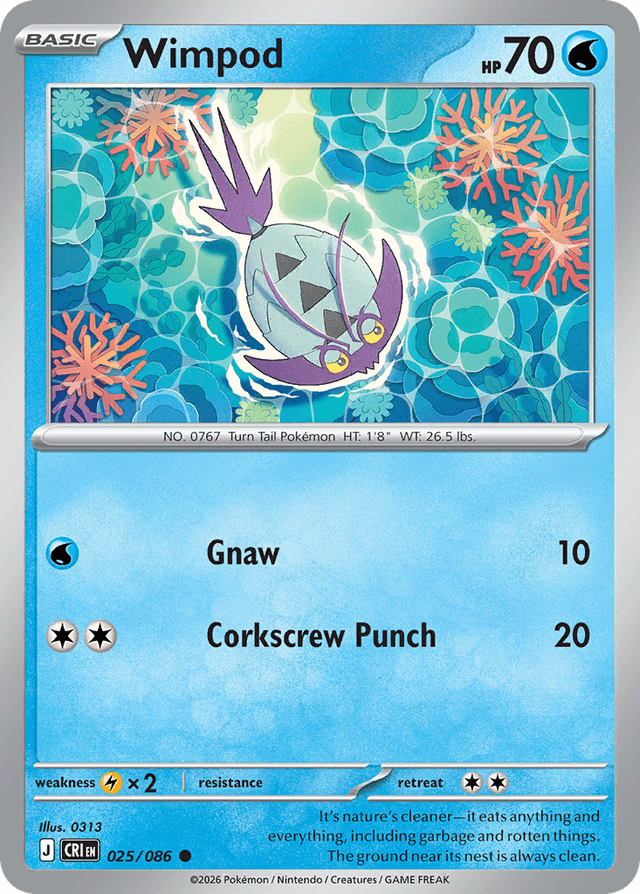 Carta Wimpod 25/122 do set Chaos Rising — Pokémon TCG | Bynx
