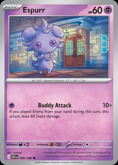 Carta Espurr 36/86 do set Chaos Rising — Pokémon TCG | Bynx