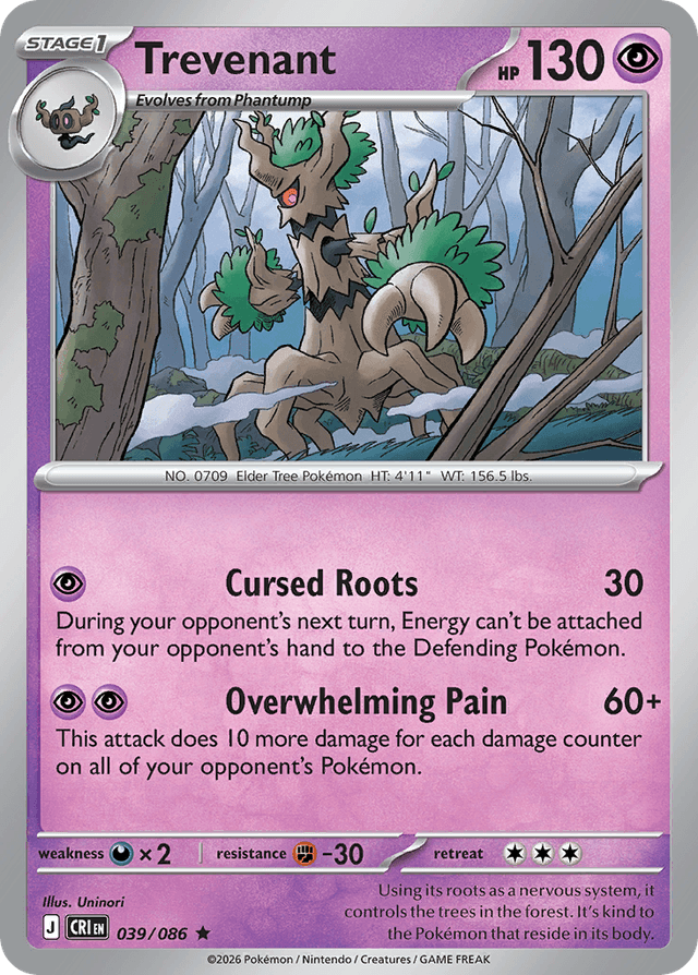 Carta Trevenant 39/122 do set Chaos Rising — Pokémon TCG | Bynx