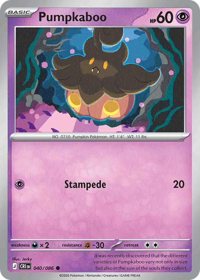 Carta Pumpkaboo 40/122 do set Chaos Rising — Pokémon TCG | Bynx