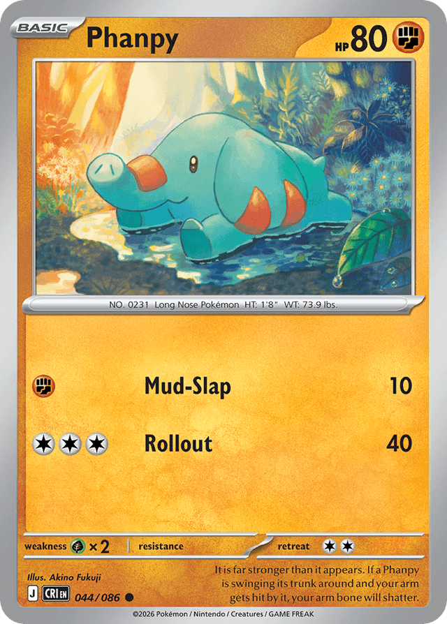 Carta Phanpy 44/122 do set Chaos Rising — Pokémon TCG | Bynx