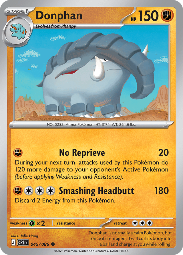Carta Donphan 45/86 do set Chaos Rising — Pokémon TCG | Bynx