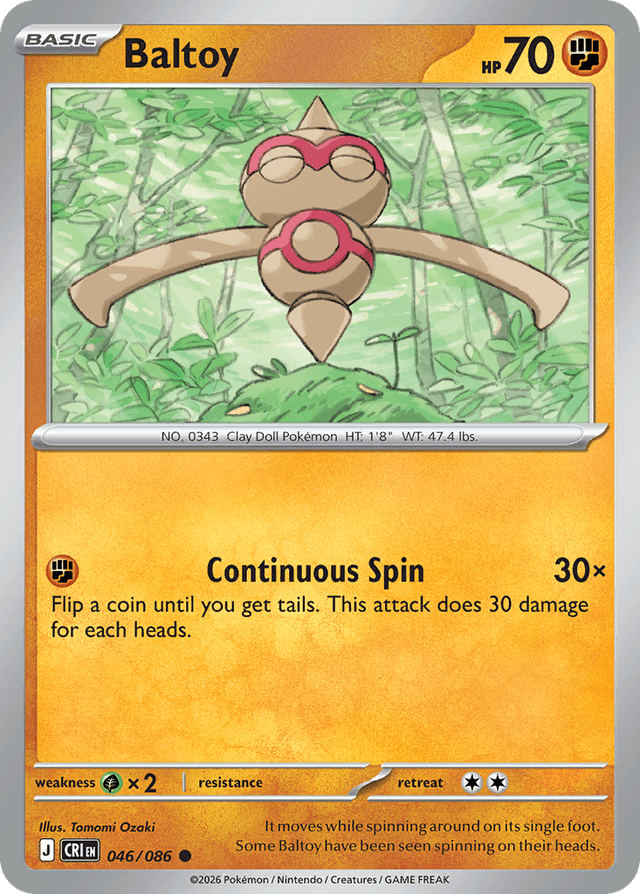 Carta Baltoy 46/122 do set Chaos Rising — Pokémon TCG | Bynx