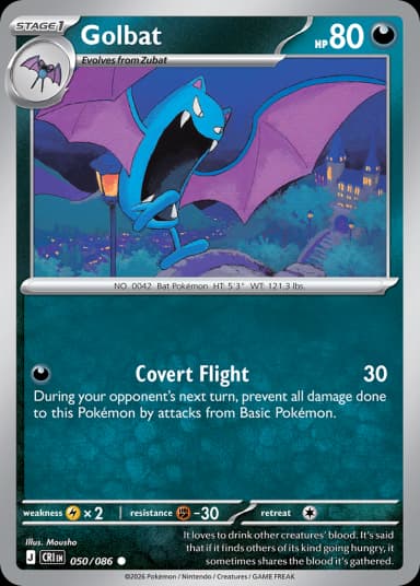 Carta Golbat 50/122 do set Chaos Rising — Pokémon TCG | Bynx