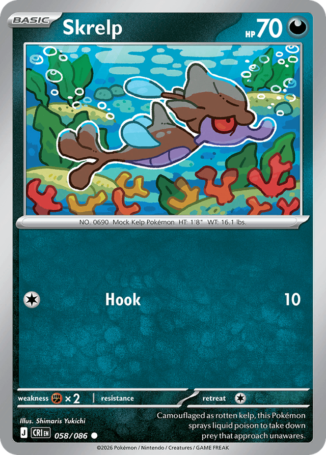Carta Skrelp 58/86 do set Chaos Rising — Pokémon TCG | Bynx