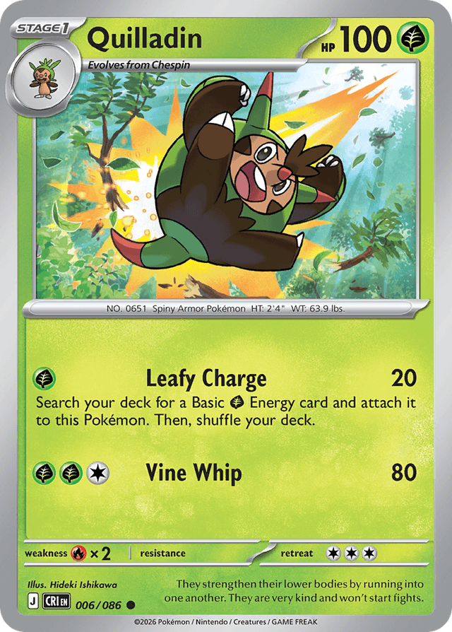 Carta Quilladin 6/86 do set Chaos Rising — Pokémon TCG | Bynx