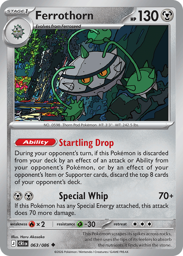 Carta Ferrothorn 63/122 do set Chaos Rising — Pokémon TCG | Bynx