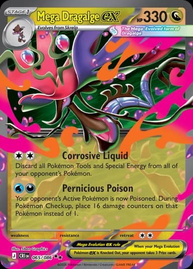 Carta Mega Dragalge ex 65/122 do set Chaos Rising — Pokémon TCG | Bynx