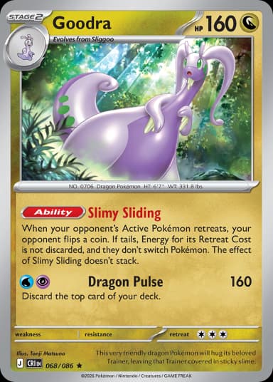 Carta Goodra 68/86 do set Chaos Rising — Pokémon TCG | Bynx
