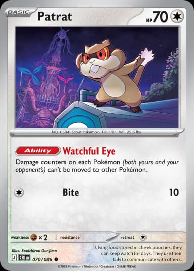 Carta Patrat 70/122 do set Chaos Rising — Pokémon TCG | Bynx