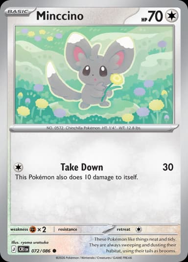 Carta Minccino 72/122 do set Chaos Rising — Pokémon TCG | Bynx