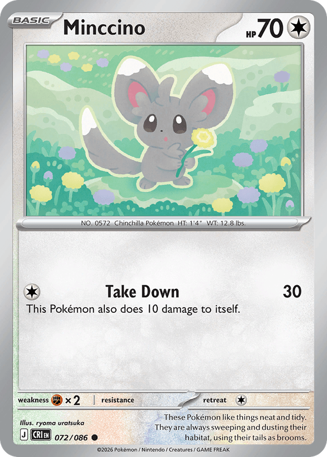 Carta Minccino 72/122 do set Chaos Rising — Pokémon TCG | Bynx