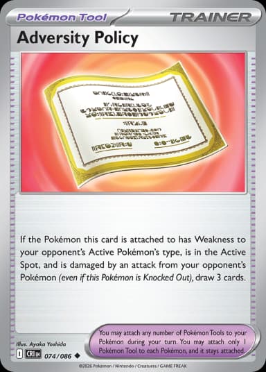 Carta Adversity Policy 74/122 do set Chaos Rising — Pokémon TCG | Bynx