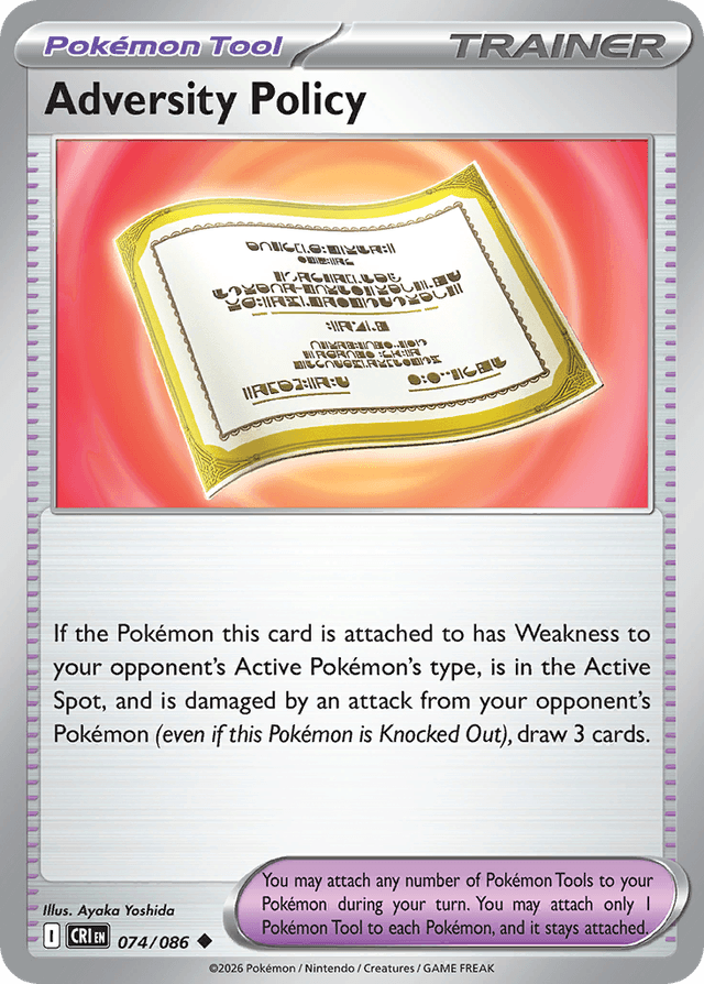 Carta Adversity Policy 74/86 do set Chaos Rising — Pokémon TCG | Bynx