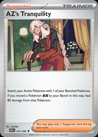 Carta AZ's Tranquility 76/122 do set Chaos Rising — Pokémon TCG | Bynx