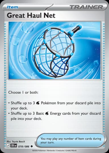 Carta Great Haul Net 78/122 do set Chaos Rising — Pokémon TCG | Bynx