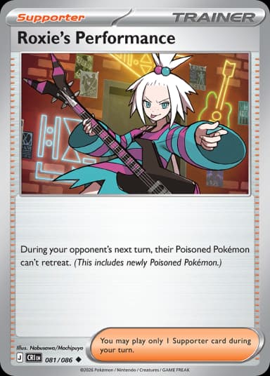 Carta Roxie's Performance 81/122 do set Chaos Rising — Pokémon TCG | Bynx