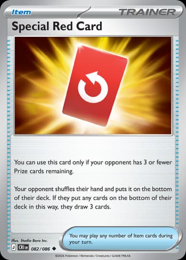 Carta Special Red Card 82/122 do set Chaos Rising — Pokémon TCG | Bynx