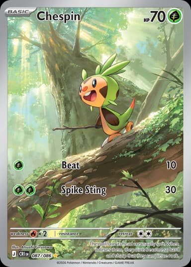Carta Chespin 87/86 do set Chaos Rising — Pokémon TCG | Bynx
