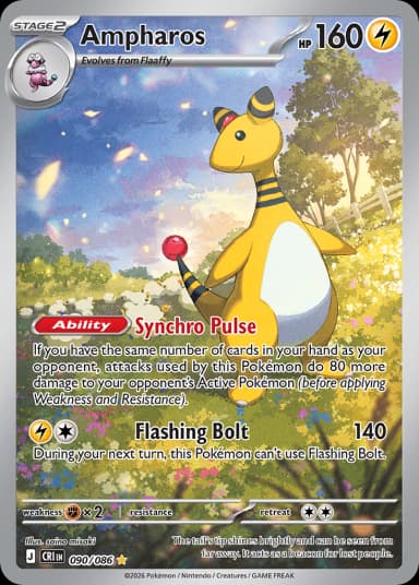 Carta Ampharos 90/122 do set Chaos Rising — Pokémon TCG | Bynx