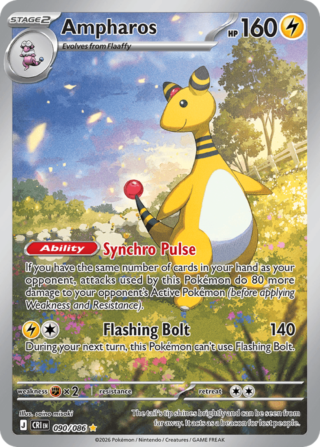 Carta Ampharos 90/122 do set Chaos Rising — Pokémon TCG | Bynx