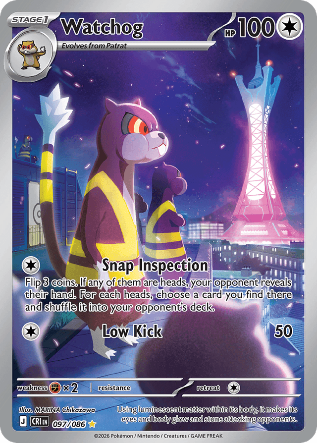 Carta Watchog 97/122 do set Chaos Rising — Pokémon TCG | Bynx