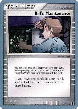 Carta Bill's Maintenance do set World Championship 2006: Eeveelutions — Pokémon TCG | Bynx