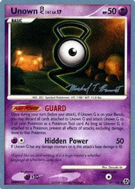 Carta Unown G 08/32 do set World Championship 2010: Boltevoir — Pokémon TCG | Bynx