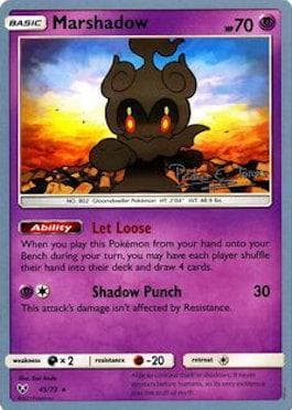 Carta Marshadow 02/21 do set World Championship 2018: Dragones y Sombras — Pokémon TCG | Bynx
