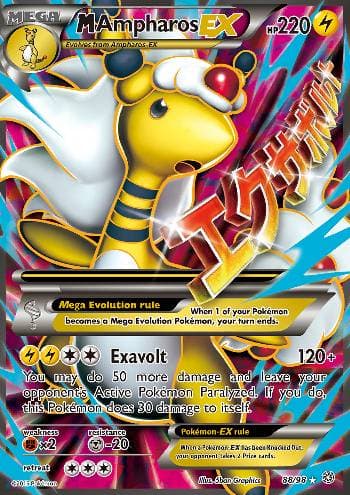 Carta M Ampharos-EX 88/98 do set Origens Ancestrais — Pokémon TCG | Bynx