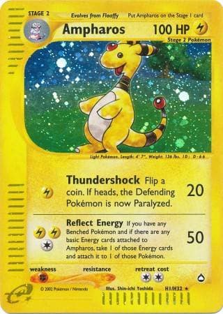 Carta Ampharos #H1 do set Aquapolis — Pokémon TCG | Bynx