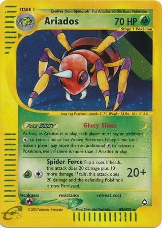 Carta Ariados #H3 do set Aquapolis — Pokémon TCG | Bynx