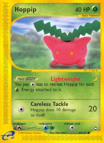 Carta Hoppip 83/147 do set Aquapolis — Pokémon TCG | Bynx