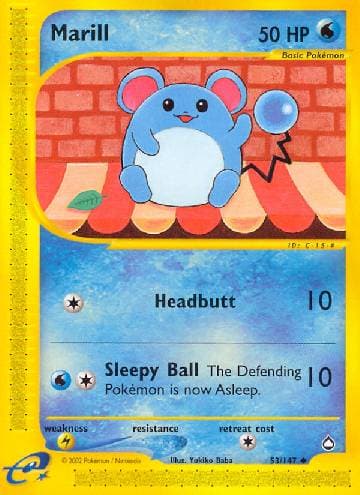 Carta Marill 53/147 do set Aquapolis — Pokémon TCG | Bynx