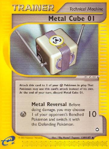 Carta Metal Cube 01 129/147 do set Aquapolis — Pokémon TCG | Bynx