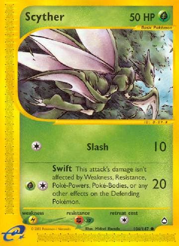 Carta Scyther 106/147 do set Aquapolis — Pokémon TCG | Bynx