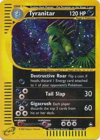 Carta Tyranitar #H28 do set Aquapolis — Pokémon TCG | Bynx