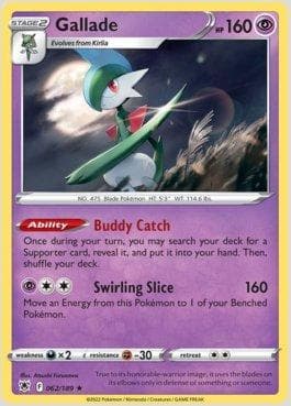 Carta Gallade 062/189 do set Estrelas Radiantes — Pokémon TCG | Bynx