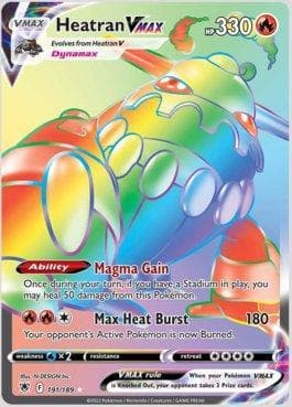Carta Heatran-VMAX 191/189 do set Estrelas Radiantes — Pokémon TCG | Bynx