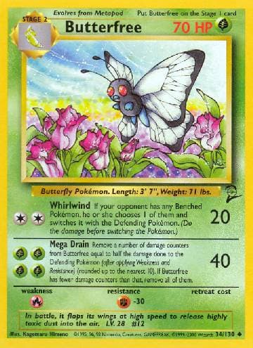 Butterfree 34 — Base Set 2