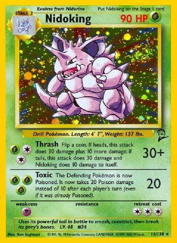 Nidoking 011/130 — Base Set 2