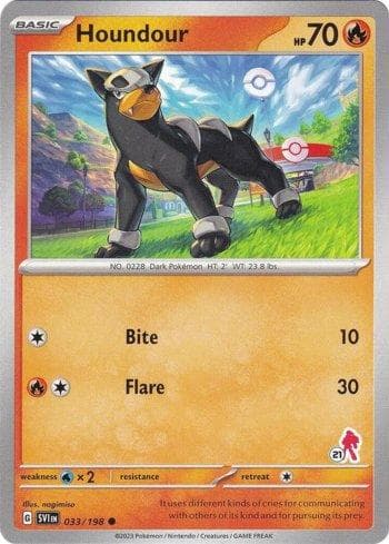 Houndour 021 — Coleção BR — B24AD