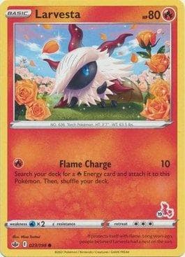 Larvesta 19 — Battle Academy Box Set 2022 - Cinderace Deck