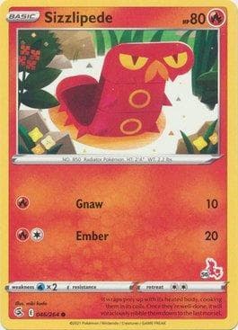 Carta Sizzlipede 56/60 do set Battle Academy Box Set 2022 - Cinderace Deck — Pokémon TCG | Bynx