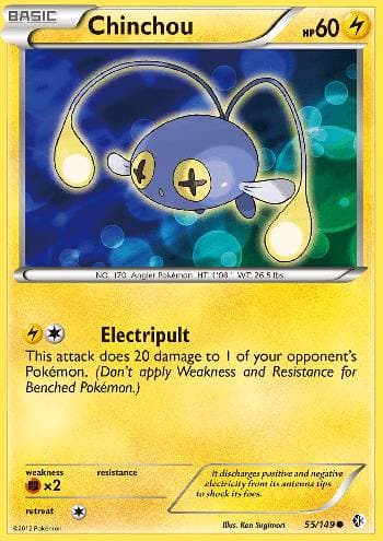 Carta Chinchou 55/149 do set Fronteiras Cruzadas — Pokémon TCG | Bynx