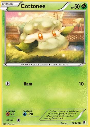 Carta Cottonee 14/149 do set Fronteiras Cruzadas — Pokémon TCG | Bynx