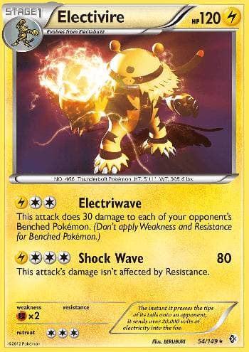 Carta Electivire 54/149 do set Fronteiras Cruzadas — Pokémon TCG | Bynx