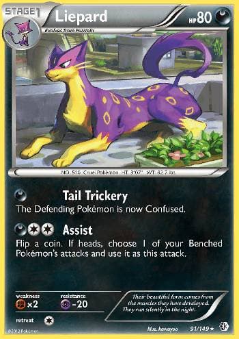 Carta Liepard 91/149 do set Fronteiras Cruzadas — Pokémon TCG | Bynx