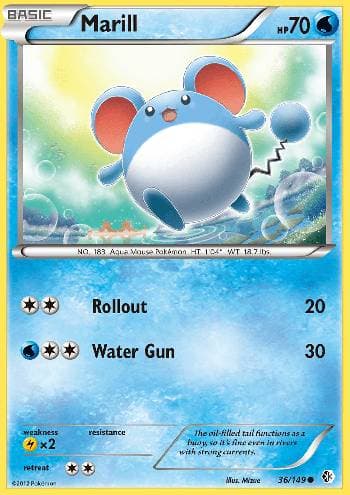 Carta Marill 36/149 do set Fronteiras Cruzadas — Pokémon TCG | Bynx